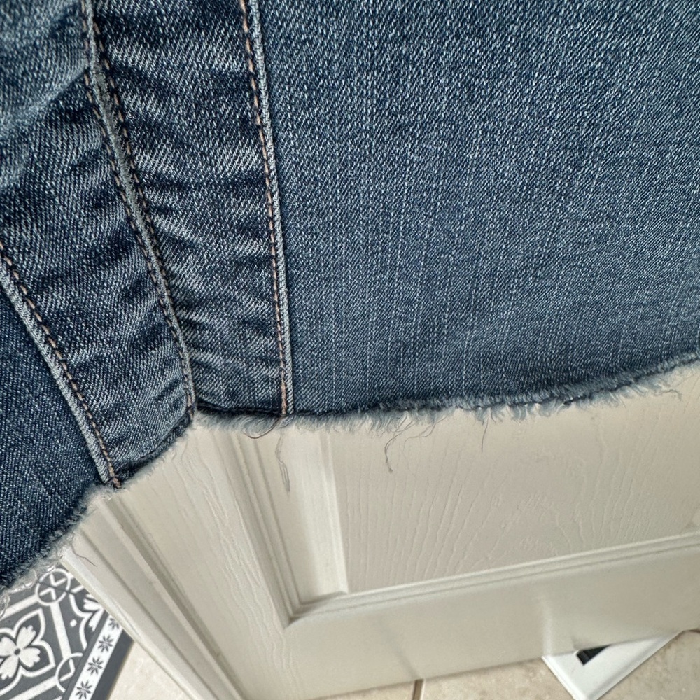 Style & Co Denim Jean dress fringed helm. Size 16. Never worn - Picture 3 of 6